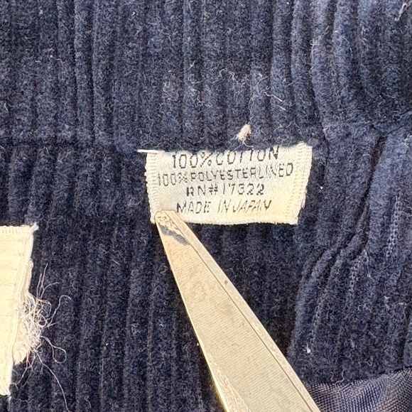 Vintage Preppy Minimalist Wide Wale Corduroy Navy Blazer Women’s M 80s Classic - Picture 7 of 12